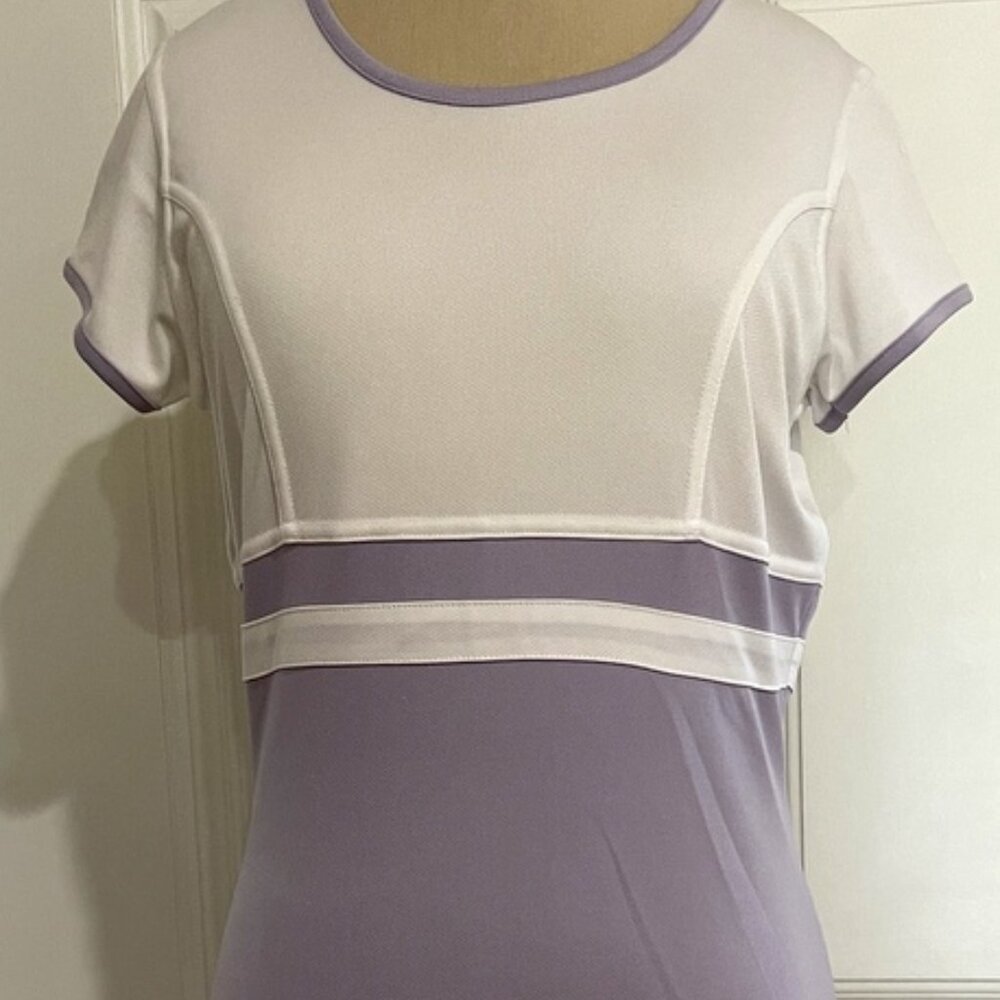 Kaelin Tennis Dress Small Purple White Womens Pickleball 2-4 Knit Athleisure Y2K